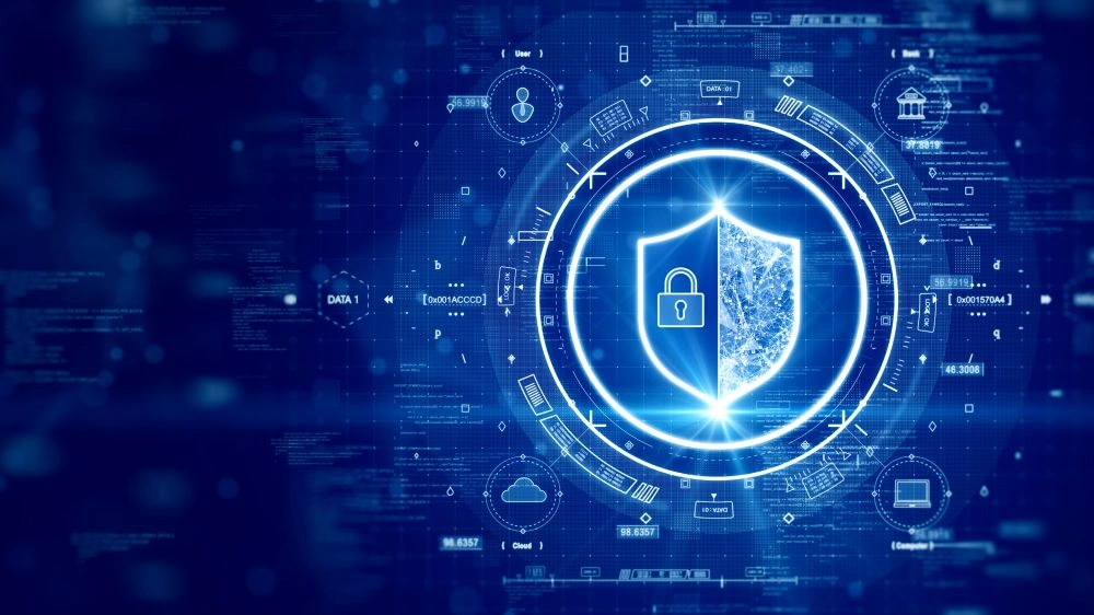 image of technology and security icons